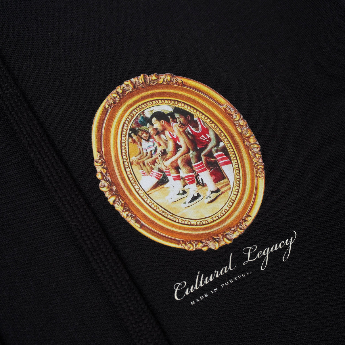 Sudadera con capucha Sanjo Old Frame // Negro