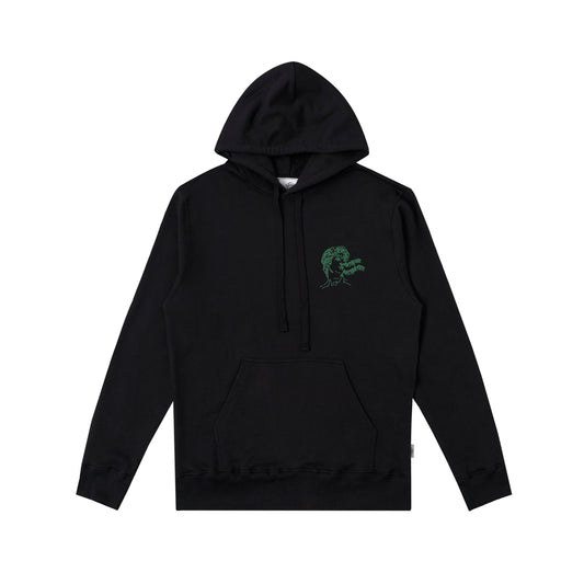 Sanjo Antique Aesthetic Hoodie // Black