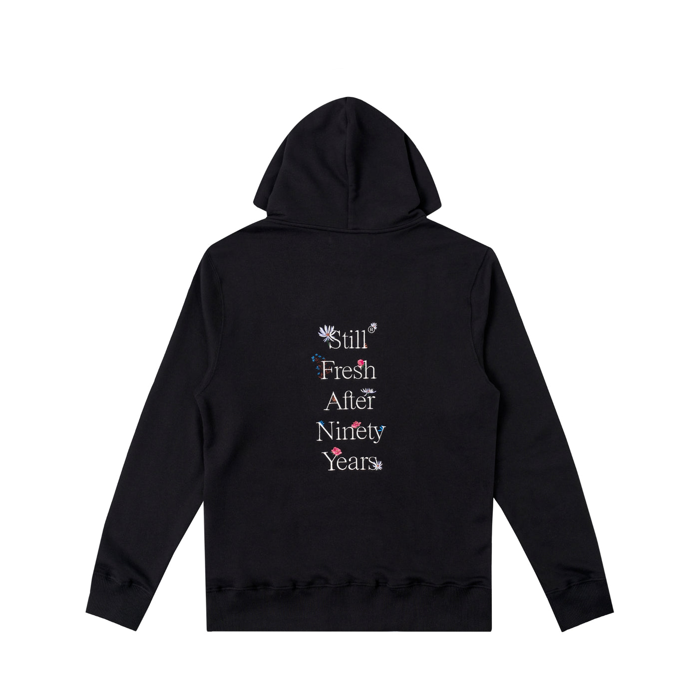 Sanjo Wild Flowers Hoodie // Black