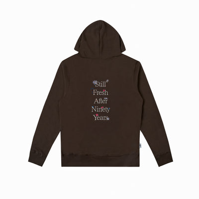 Sanjo Wild Flowers Hoodie // Brown