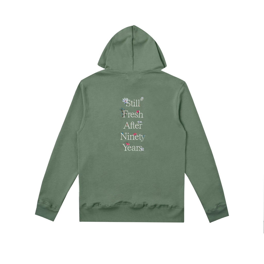Sudadera con capucha Sanjo Wild Flowers // Kaki