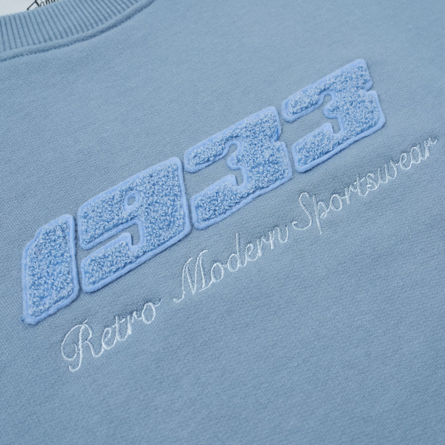 Sanjo Retro Sportswear Mono Sweater // Sky