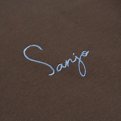 Sanjo 1954 Cream Logo Sweater // Brown