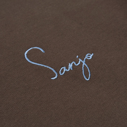 Sanjo 1954 Cream Logo Sweater // Castanho