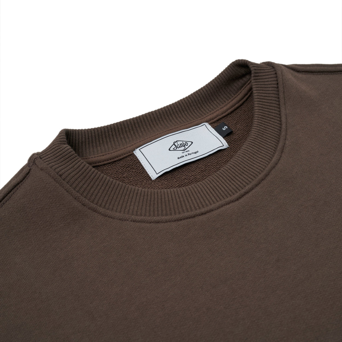 Sanjo 1954 Cream Logo Sweater // Braun