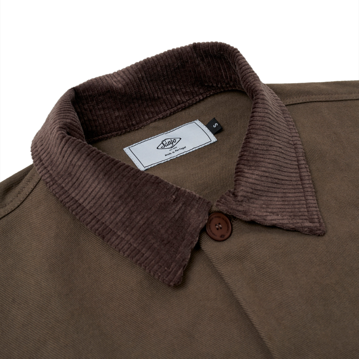 Sanjo Washed Contrast Retro Coat // Brown