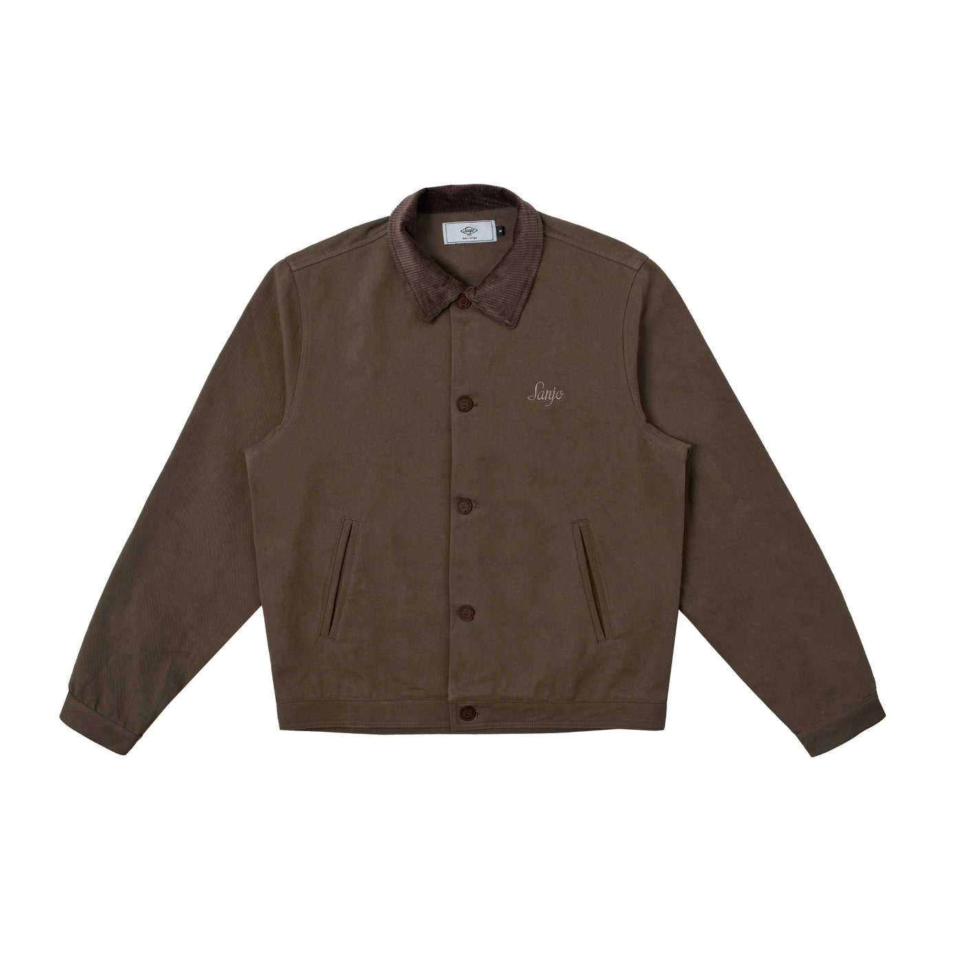 Sanjo Washed Contrast Retro Coat // Brown