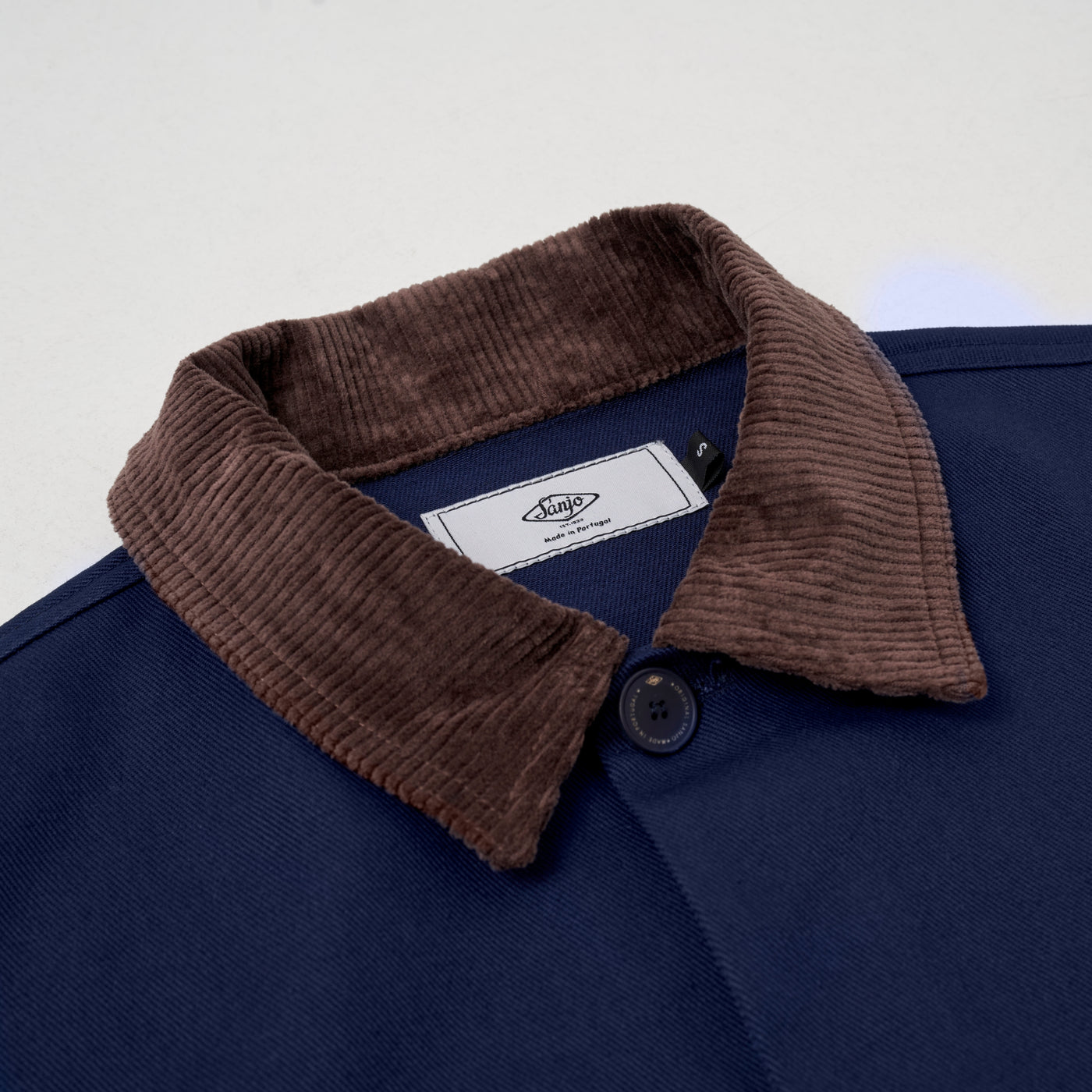 Sanjo Washed Contrast Retro Coat // Navy