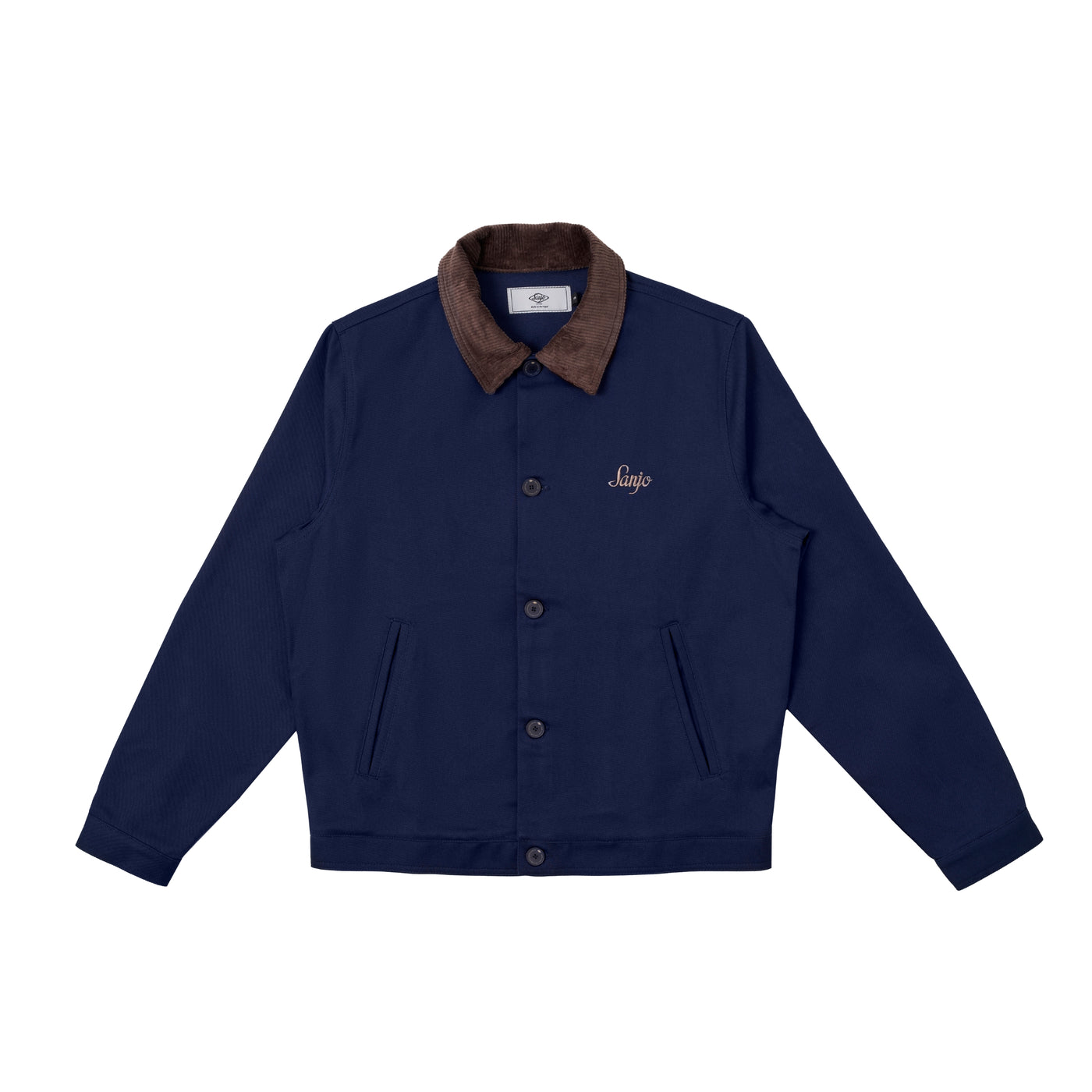 Sanjo Washed Contrast Retro Coat // Navy