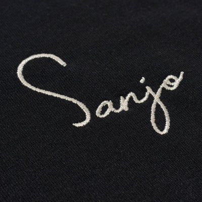 Sanjo 1954 Cream Logo T-shirt // Black