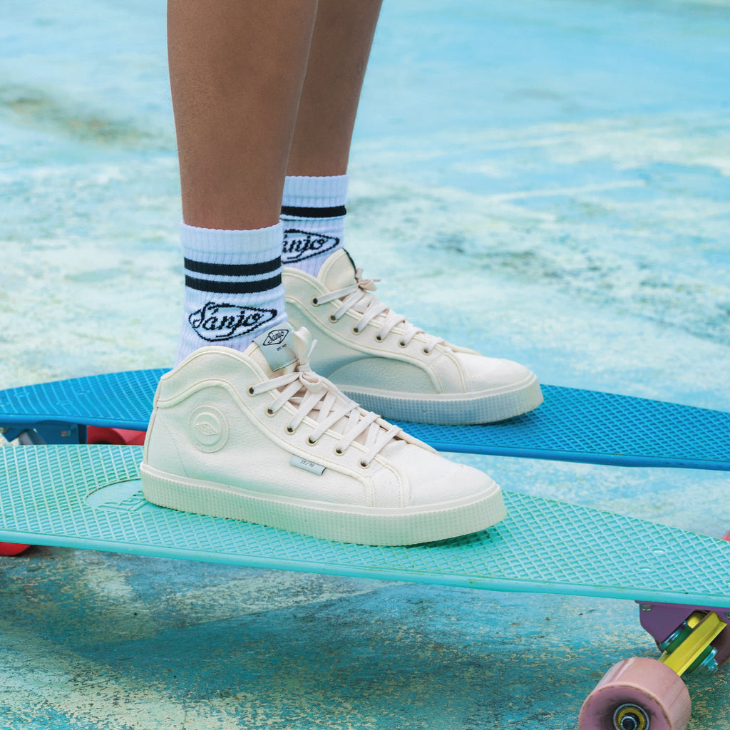 Sanjo Retro Socks // White Logo (3 Pack)