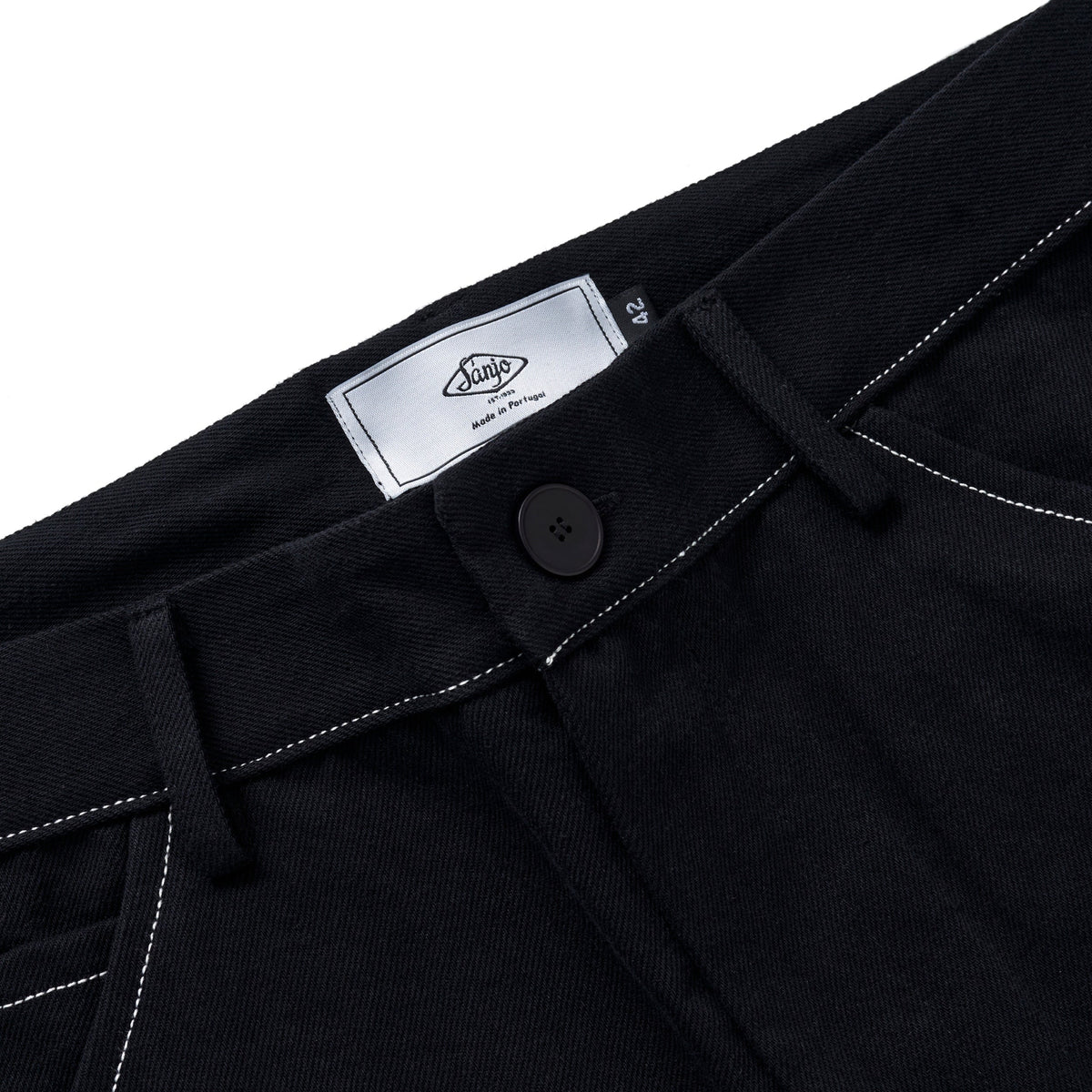 Pantalones de trabajo en contraste Sanjo // Negro