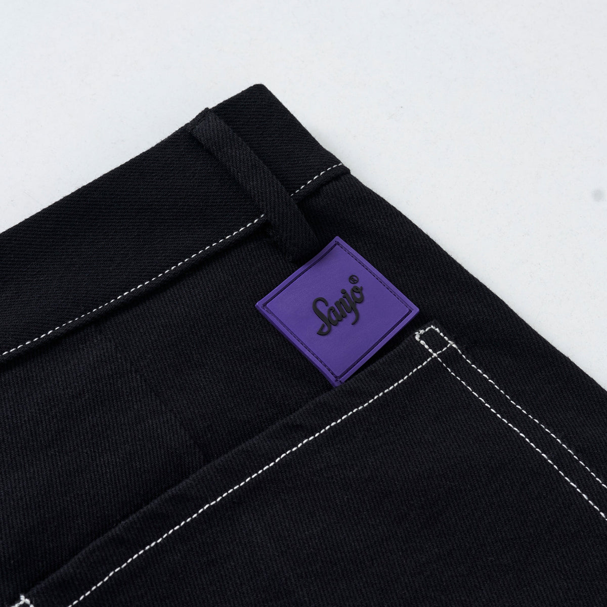 Pantalones de trabajo en contraste Sanjo // Negro
