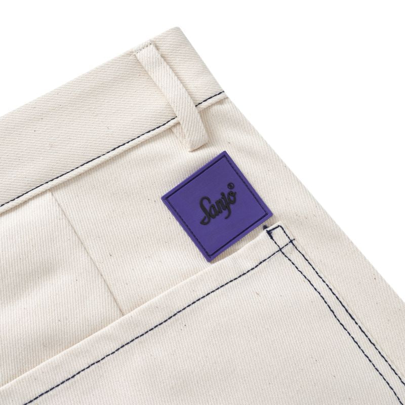 Sanjo Contrast Work Trousers // Ecru