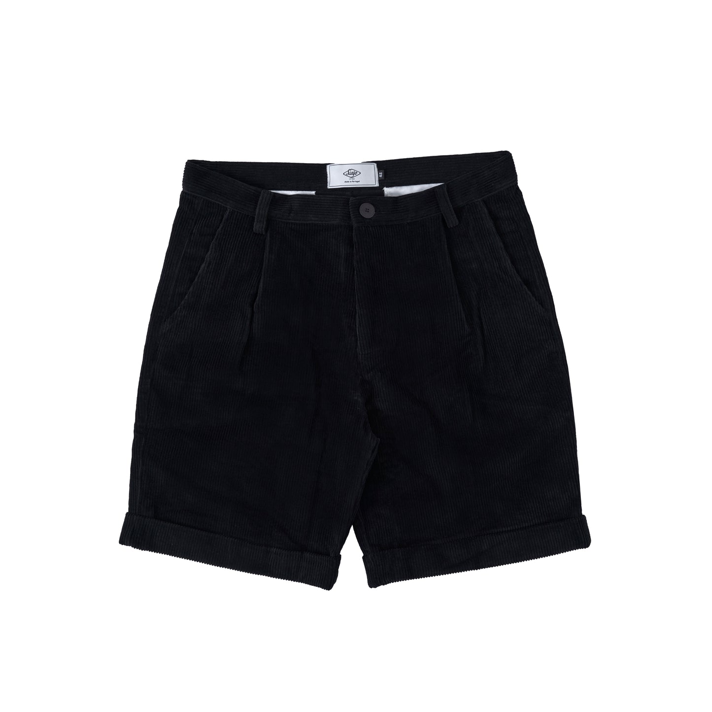 Sanjo Corduroy Boxy Shorts // Black