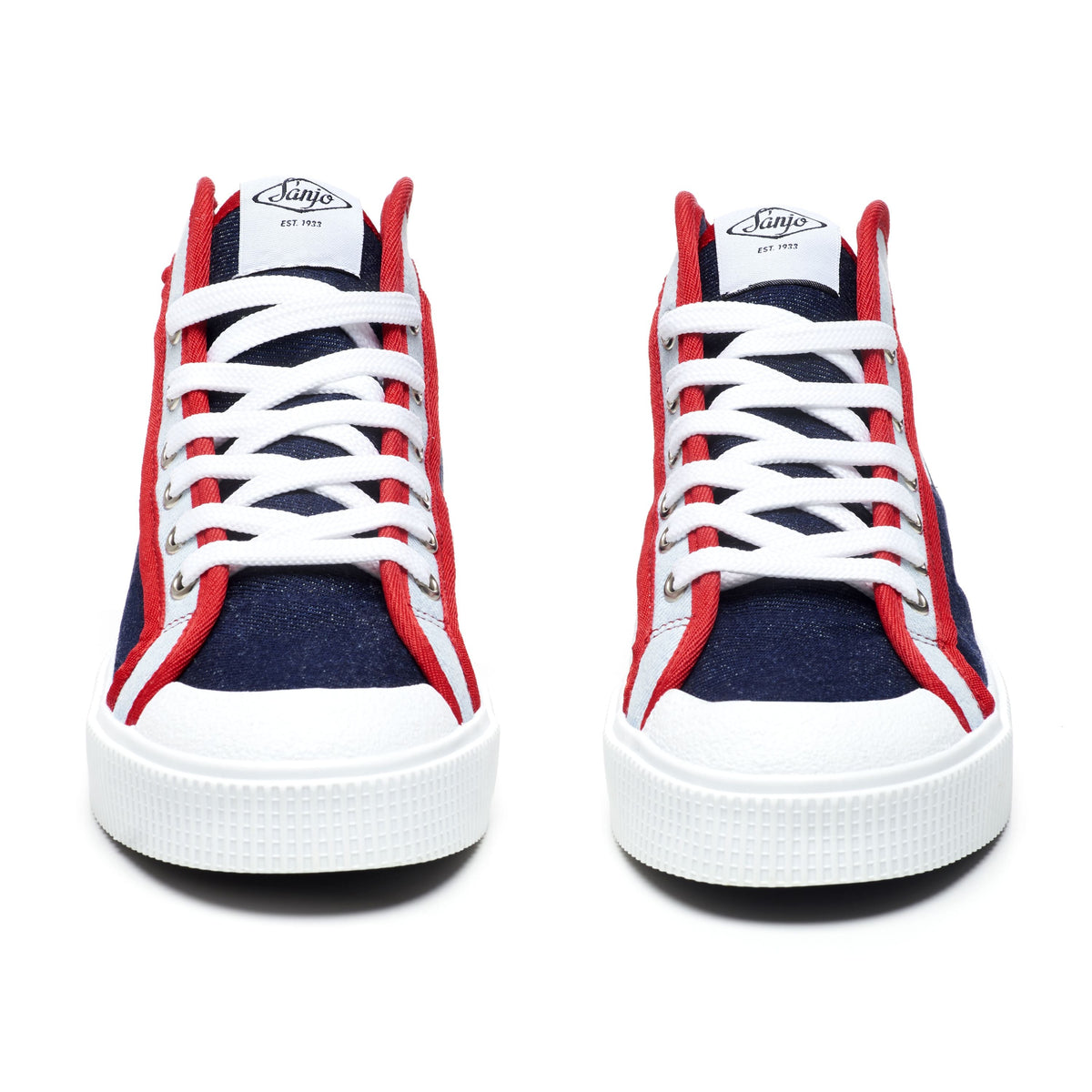 Sanjo K100 // Denim & Vermelho