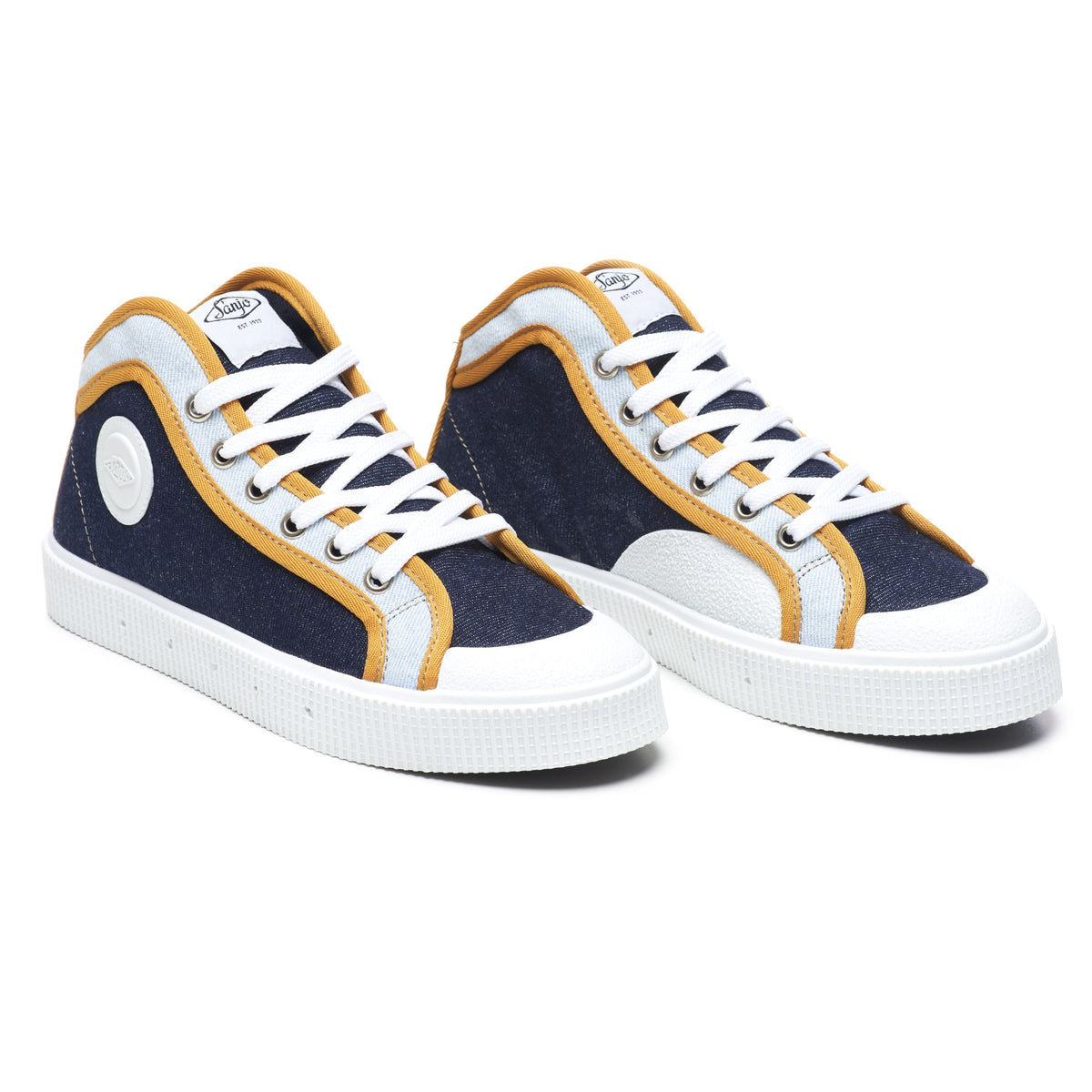 Sanjo K100 // Denim & Amarelo