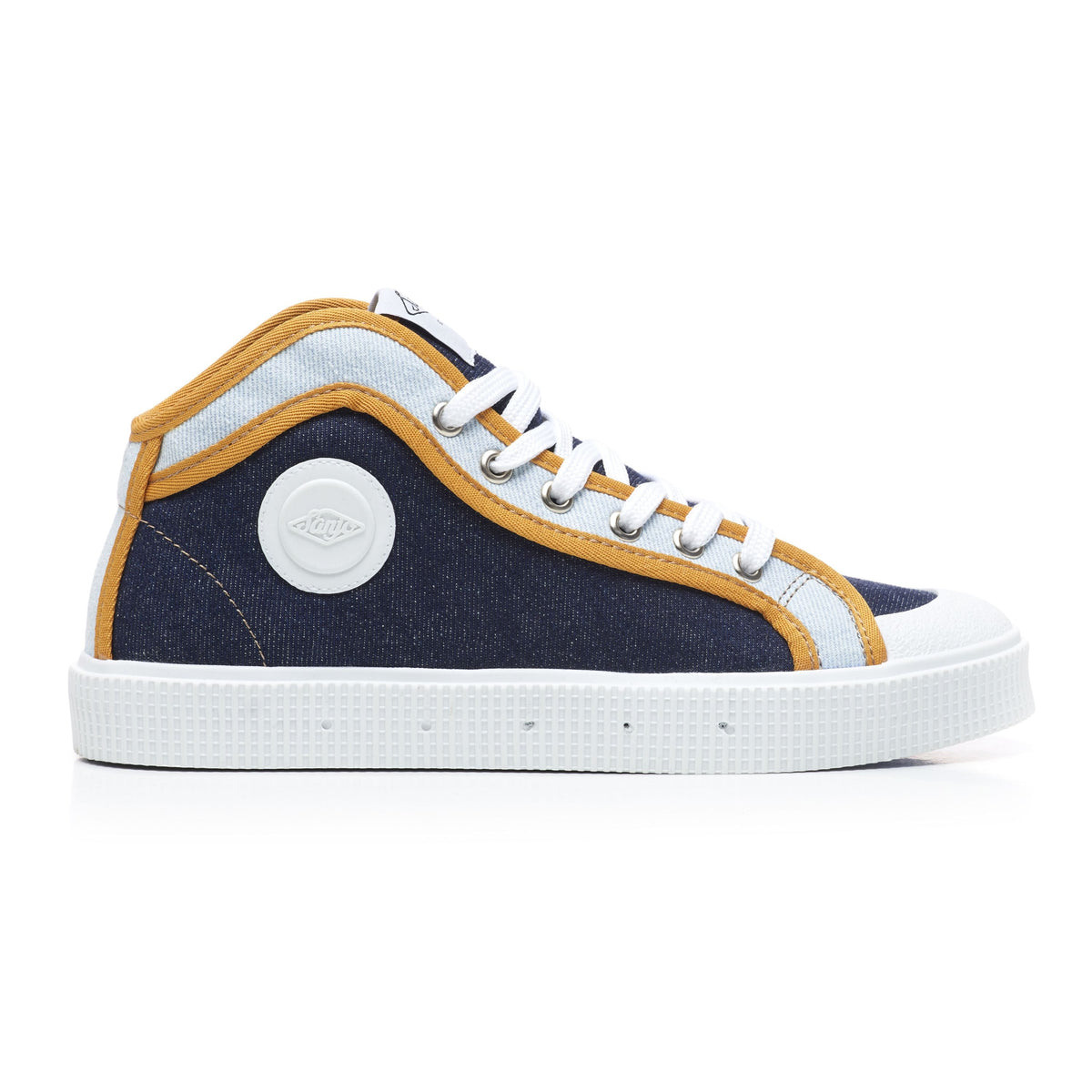 Sanjo K100 // Denim & Amarelo