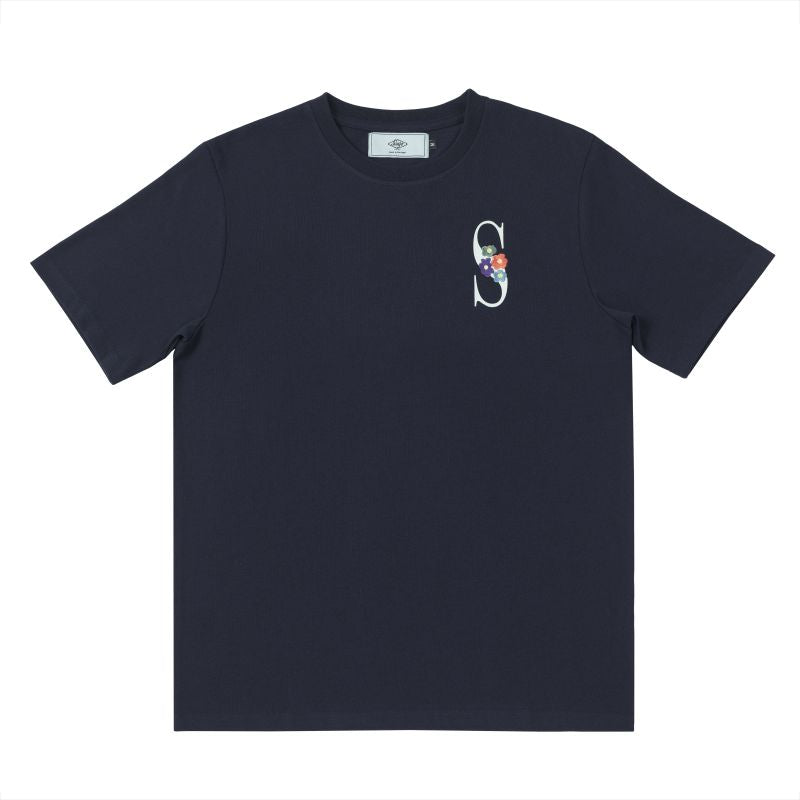 Sanjo Embroidery Nostalgia T-shirt Navy