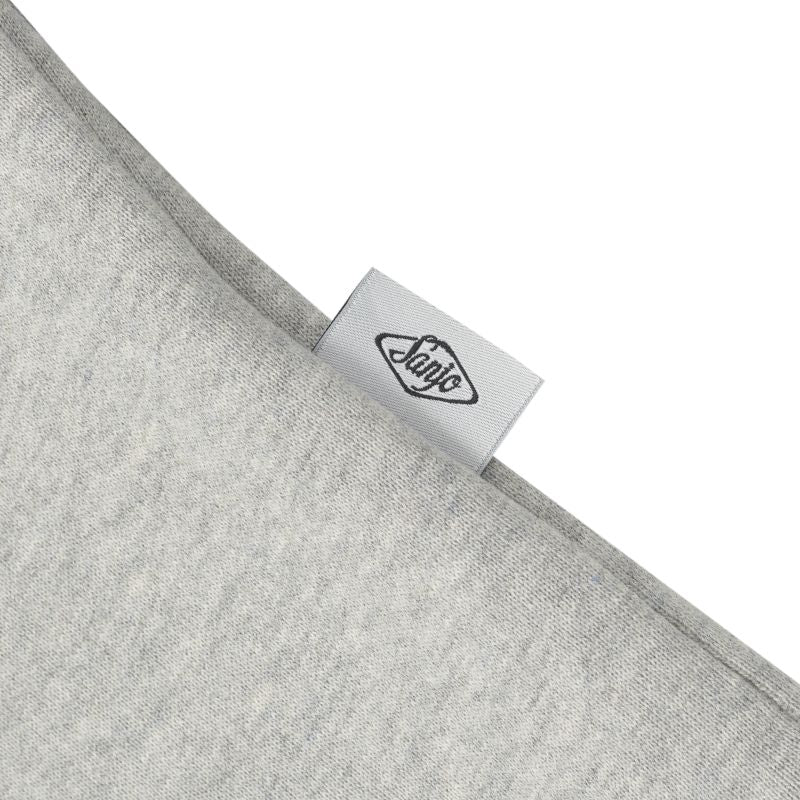 Sanjo Flocked Logo Hoodie // Grey