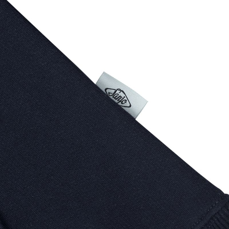 Sudadera con capucha y logo flocado de Sanjo // Azul marino