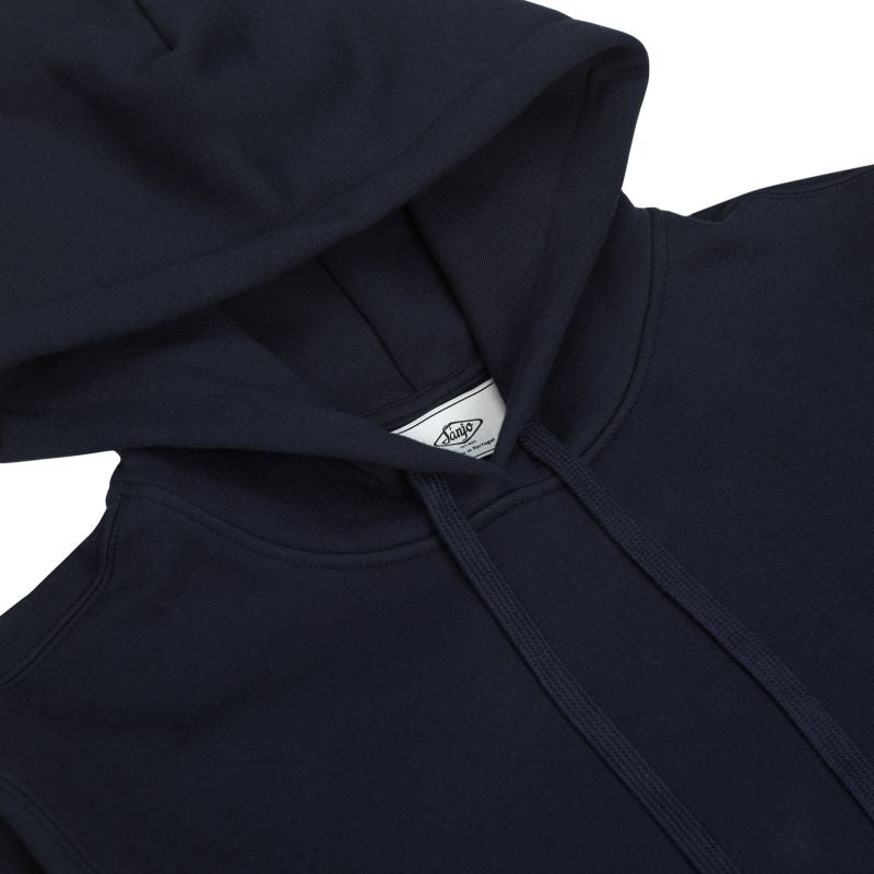 Sudadera con capucha con parche Sanjo K100 // Azul marino