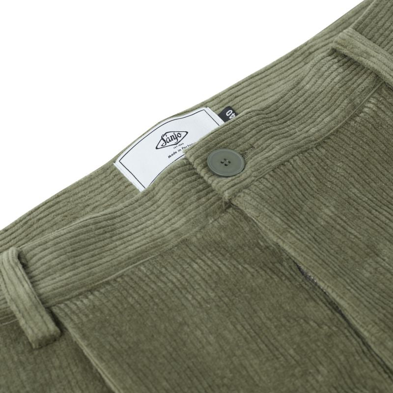 Pantalones relajados de pana Sanjo // Verde