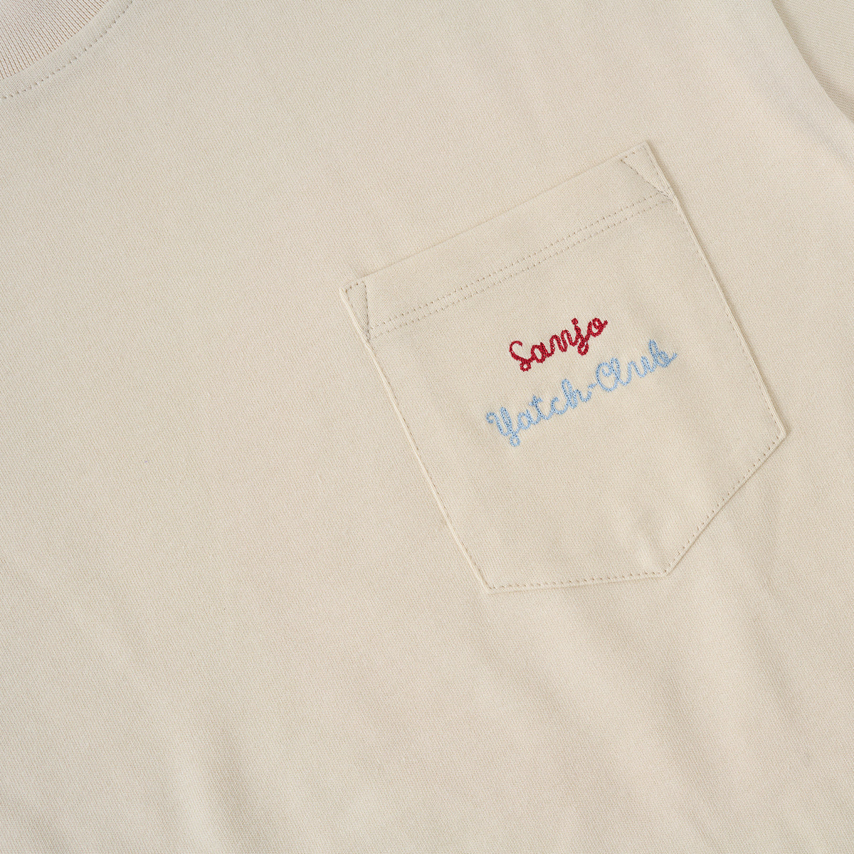 Sanjo Yacht-Club Pocket T-Shirt // Ecru
