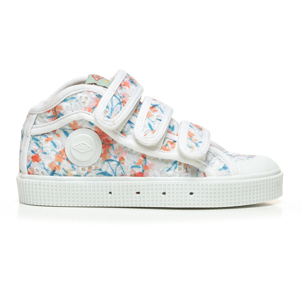 Sanjo Kids V100 Wild Flowers // White Orange
