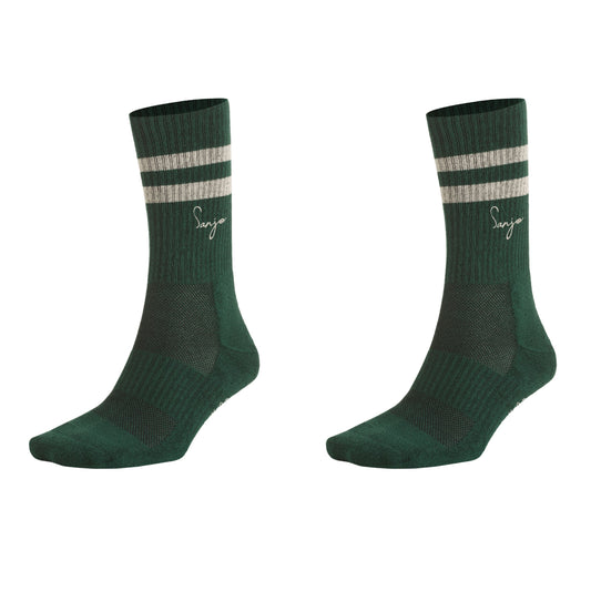 Sanjo Still Fresh Socks // Green & Ecru (Pack 2)