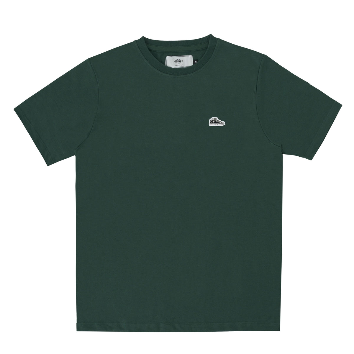 Camiseta clásica con parche Sanjo // Verde botella