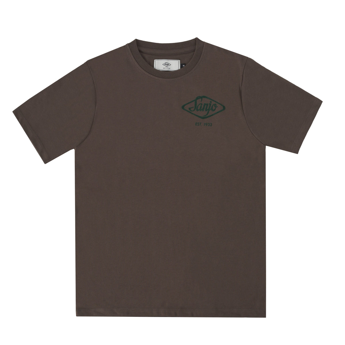 Camiseta con logo flocado de Sanjo // Marrón