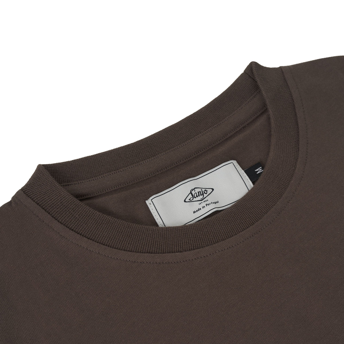 Camiseta con logo flocado de Sanjo // Marrón