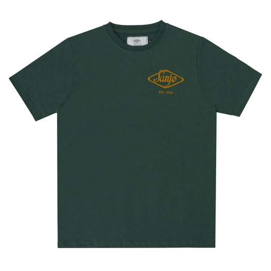 Sanjo Flocked Logo T-shirt // Verde