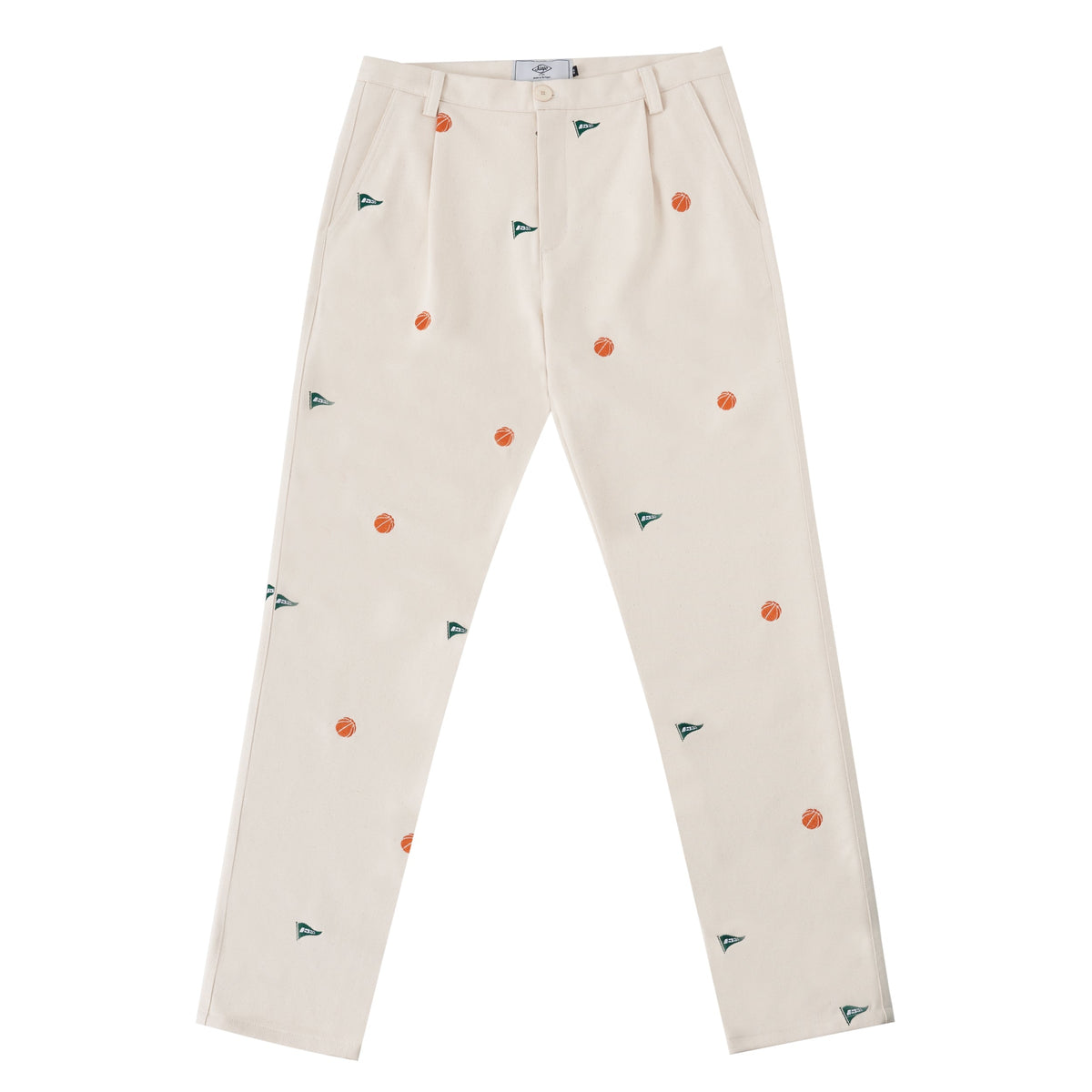 Pantalones Heritage con bordado Sanjo // Crudo