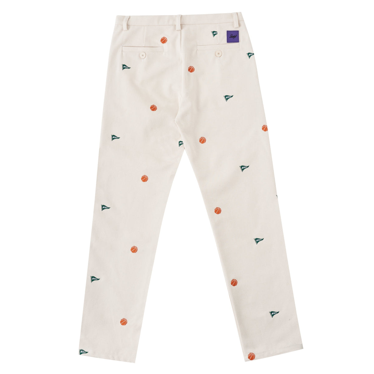 Pantalones Heritage con bordado Sanjo // Crudo