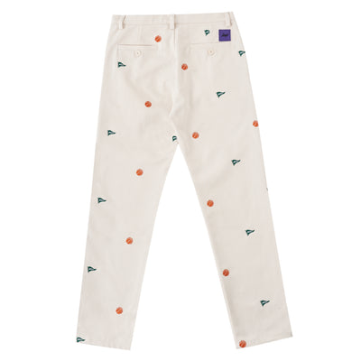 Sanjo Embroidery Heritage Pants // Ecru