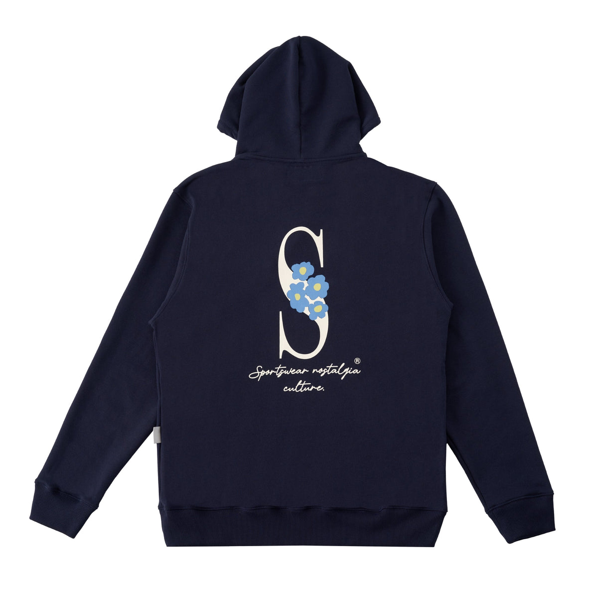 Sudadera con capucha Nostalgia con bordado de Sanjo // Azul marino