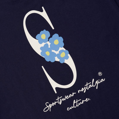 Sanjo Embroidery Nostalgia T-shirt // Navy