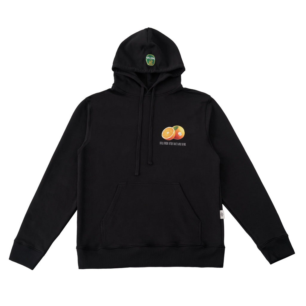 Sudadera con capucha naranja Sanjo // Negro