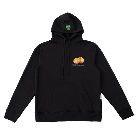 Sanjo Orange Hoodie // Black