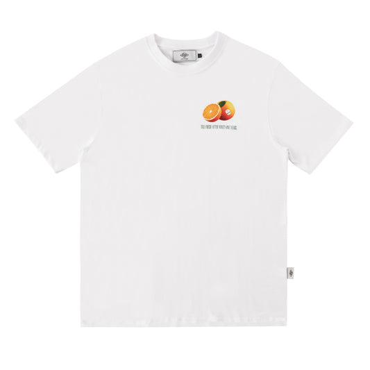 Sanjo Orange T-shirt // White