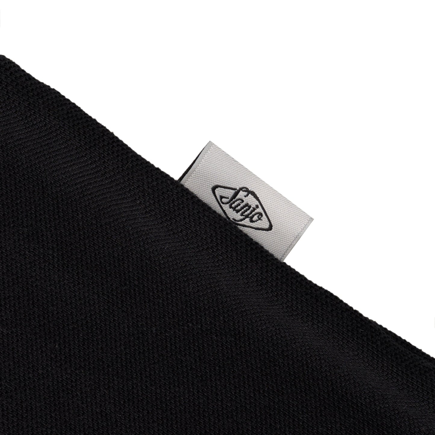 Sanjo Pique Patch Polo // Black