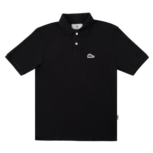 Sanjo Pique Patch Polo // Black