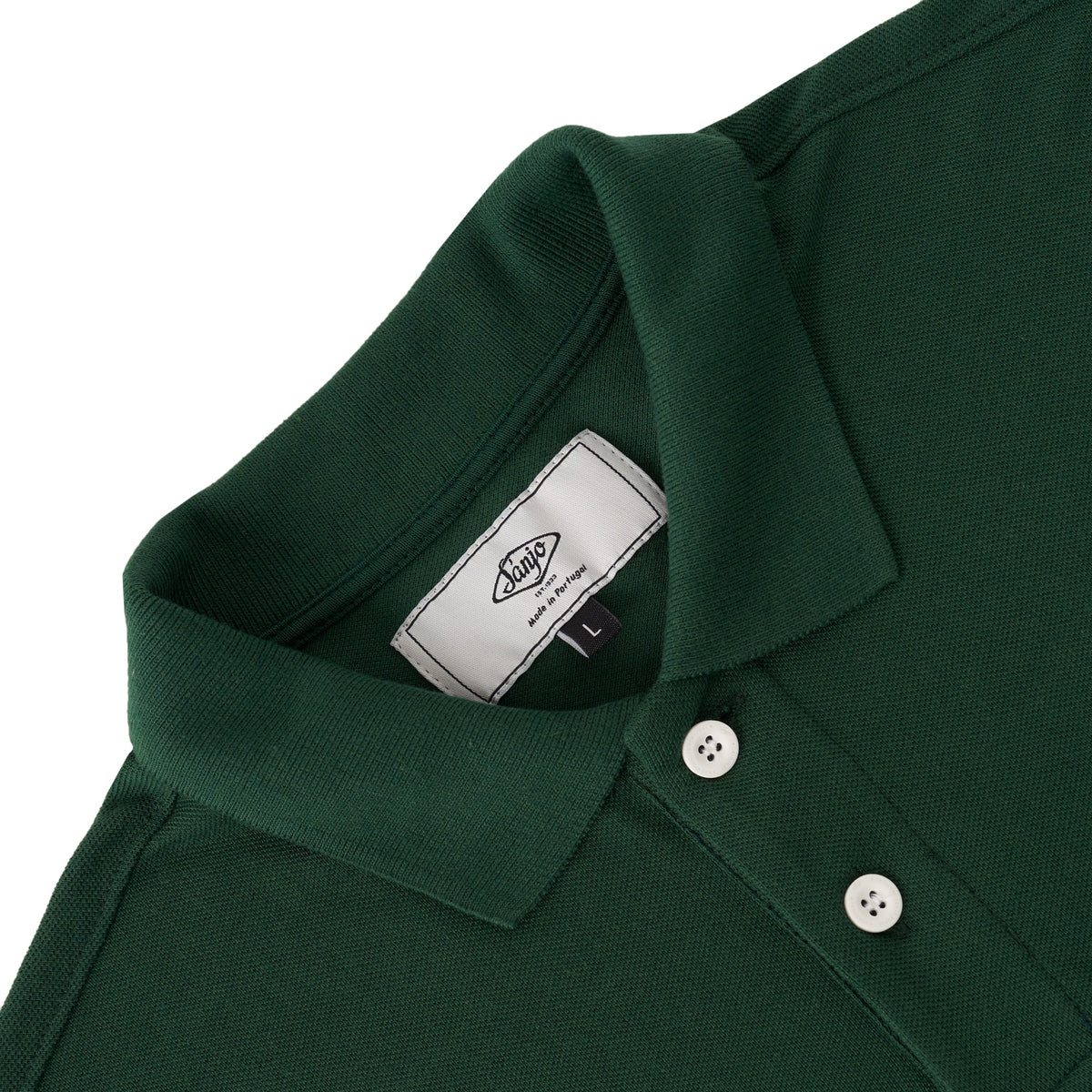 Sanjo Pique Patch Polo // Bottle