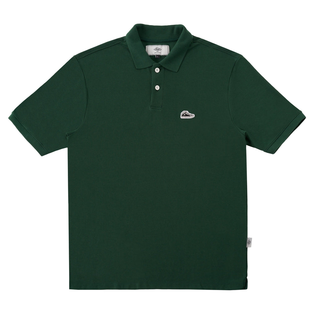 Sanjo Pique Patch Polo // Bottle