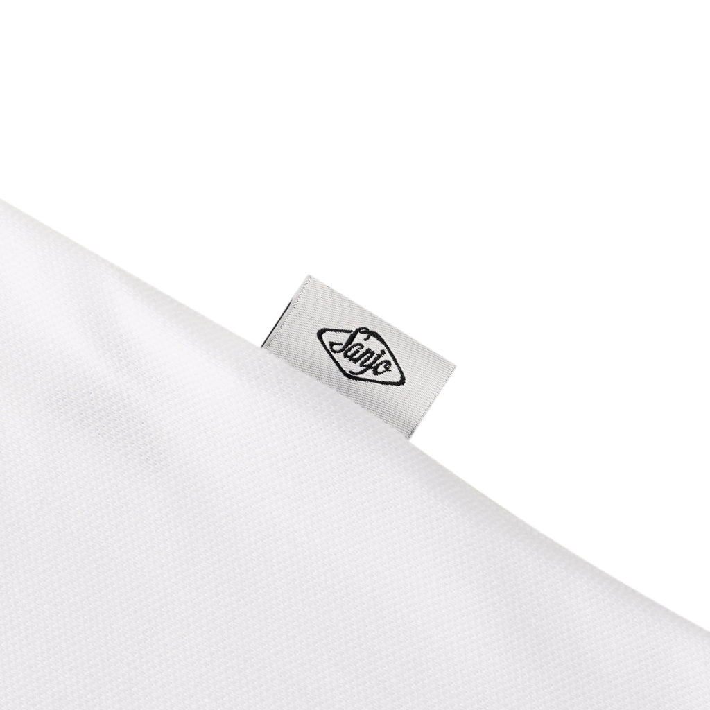 Sanjo Pique Patch Polo // White