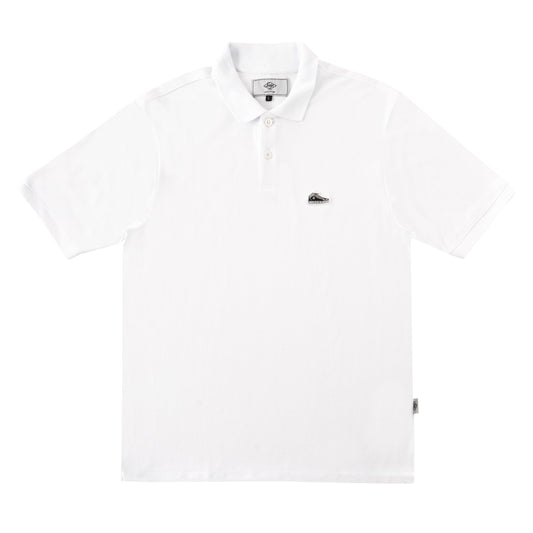 Sanjo Pique Patch Polo // white