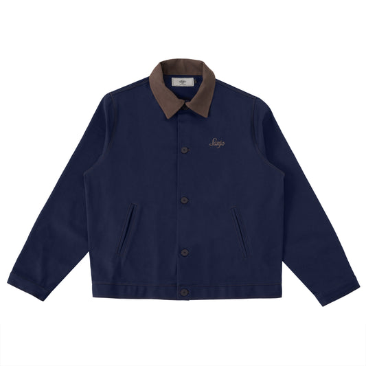 Sanjo Workwear Washed Jacket // Navy & Wood