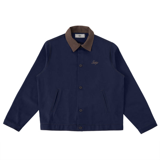 Sanjo Workwear Washed Jacket // Navy &amp; Wood